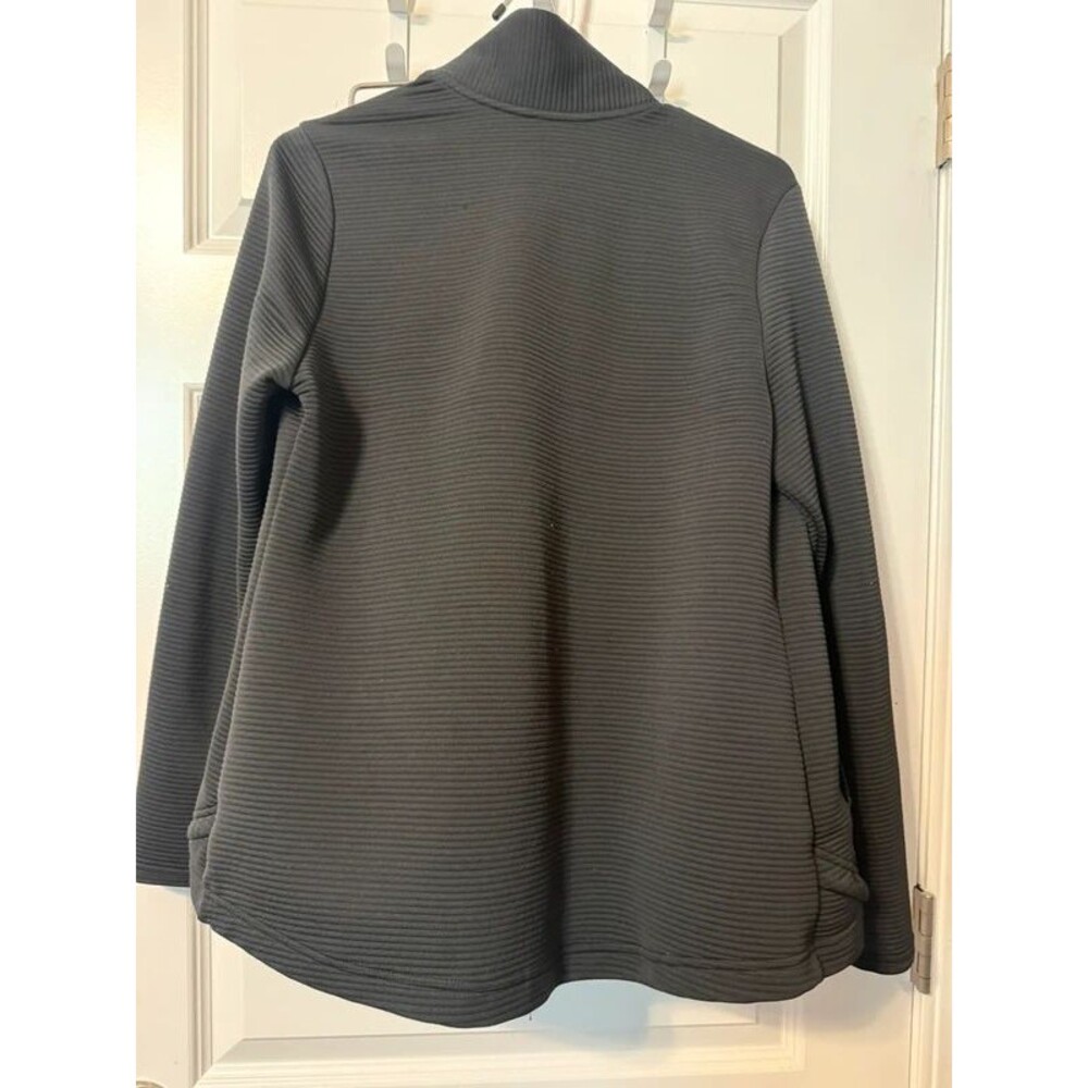 Adidas Golf Black Ribbed Full Zip Performance Jacket - Picture 3 of 3